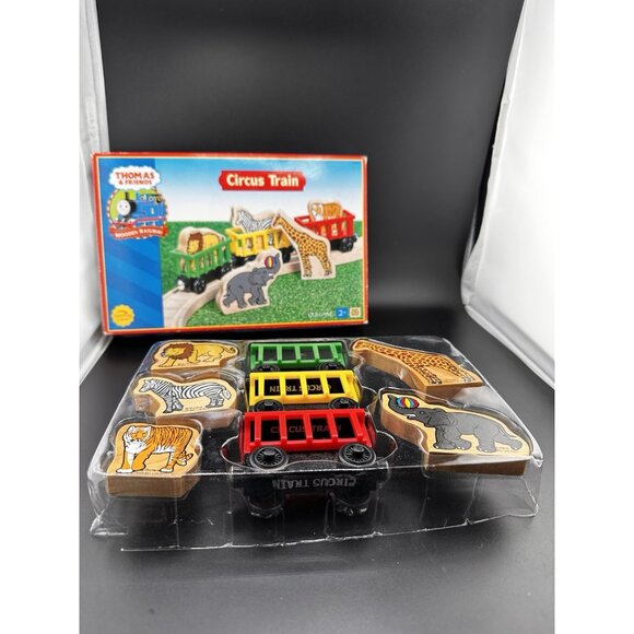 Thomas & Friends Wooden Railway Circus Train 2002 New Open Box Vtg Learning Curv - Picture 2 of 16